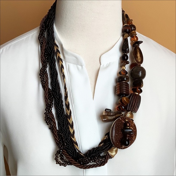 VINTAGE Designer Lucille Gauthier Statement Necklace - Picture 2 of 15